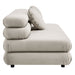 Jubilee Modular Performance Velvet Armless Loveseat Almond