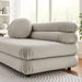 Jubilee Modular Performance Velvet Armless Loveseat Almond