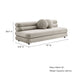 Jubilee Modular Performance Velvet Armless Loveseat Almond