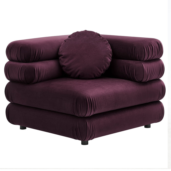 Jubilee 5-Piece Modular Performance Velvet Sectional Sofa by Modway - view 21
