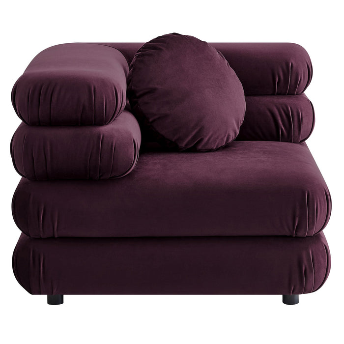 Jubilee 5-Piece Modular Performance Velvet Sectional Sofa by Modway - view 23