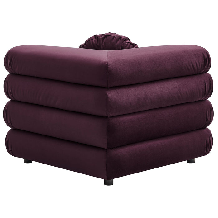 Jubilee 5-Piece Modular Performance Velvet Sectional Sofa by Modway - view 25