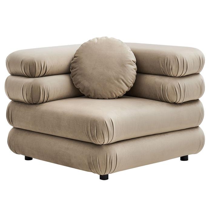 Jubilee 5-Piece Modular Performance Velvet Sectional Sofa sectional sofa side view