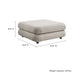 Modway Jubilee Modular Performance Velvet Ottoman Living Room Furniture in Brown - Detail View