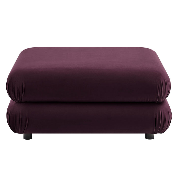 Jubilee 4-Piece Modular Performance Velvet Sectional Sofa sectional sofa back view