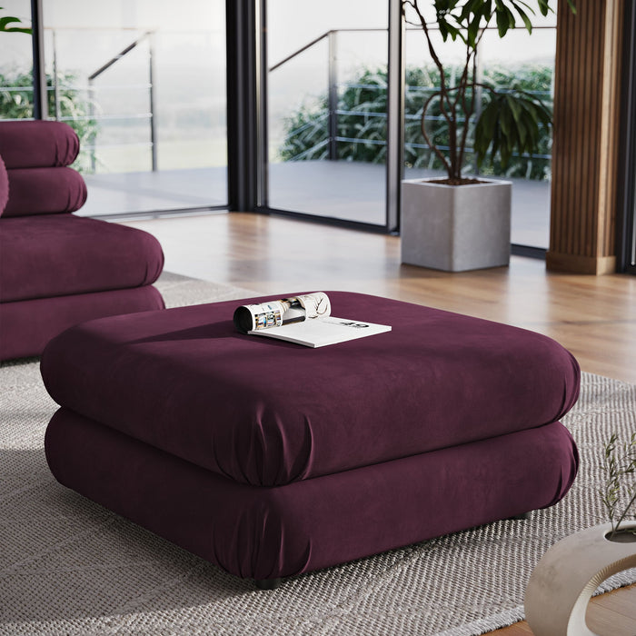 Modway Jubilee Modular Performance Velvet Ottoman Living Room Furniture - View 9