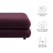 Modway Jubilee Modular Performance Velvet Ottoman Living Room Furniture - View 10