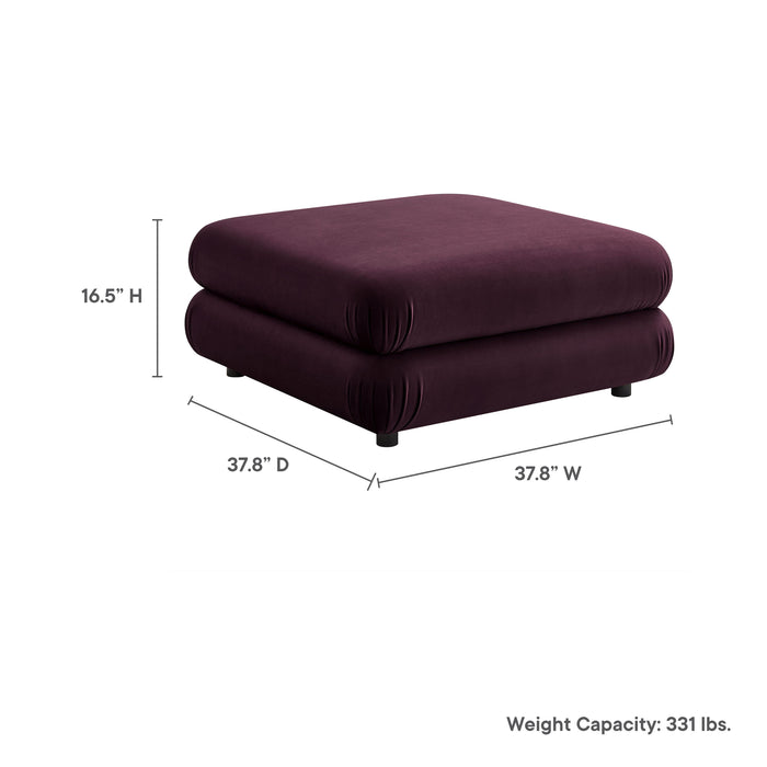Modway Jubilee Modular Performance Velvet Ottoman Living Room Furniture - View 11