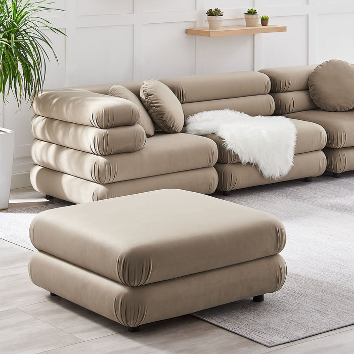 Modway Jubilee Modular Performance Velvet Ottoman Living Room Furniture - View 20