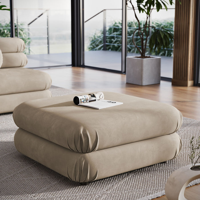 Modway Jubilee Modular Performance Velvet Ottoman Living Room Furniture - View 17