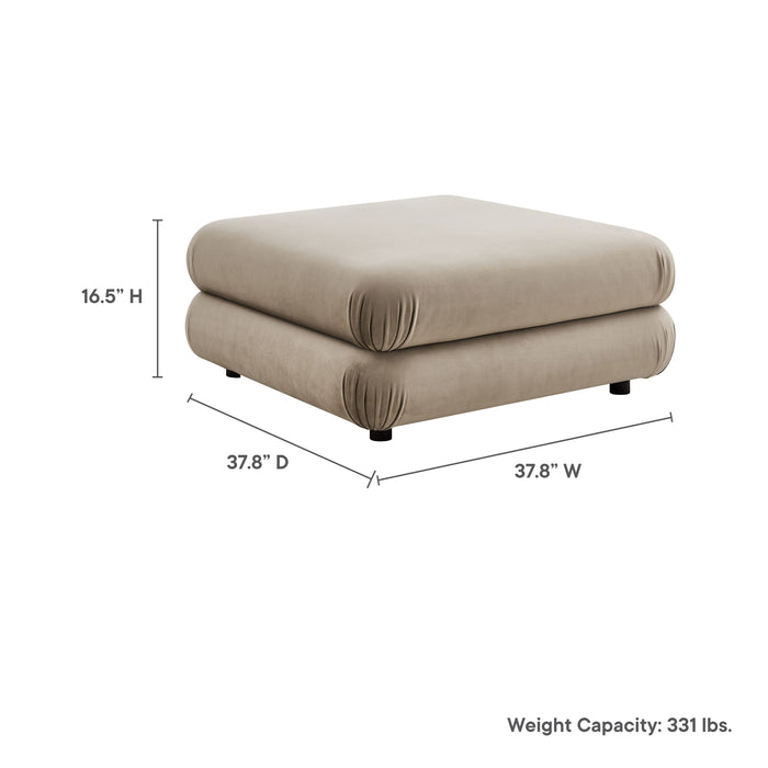 Modway Jubilee Modular Performance Velvet Ottoman Living Room Furniture - View 19