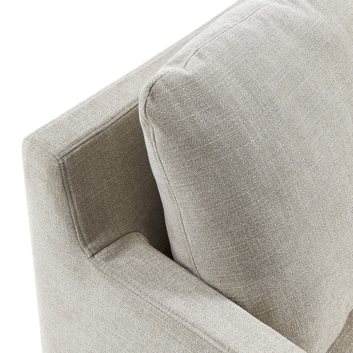 Serene Fabric Slipcovered Swivel Armchair