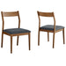 Modway Solara Dining Side Chairs Set of 2 in Black
