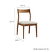 Solara 7-Piece Wood Dining Set Walnut Heathered Weave Beige / Armchairs
