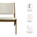 Modway Rylina Vegan Leather Accent Chairs Set of 2 Living Room Furniture - View 11