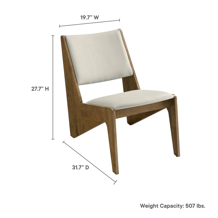 Modway Rylina Vegan Leather Accent Chairs Set of 2 Living Room Furniture - View 12