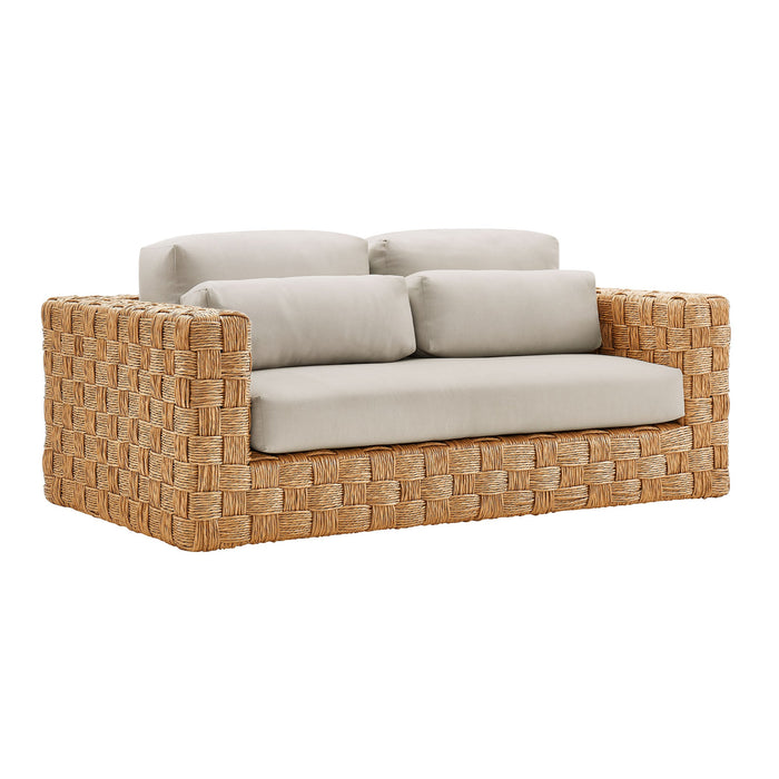 Modway Thames 4-Piece Outdoor Patio Wicker Rattan Furniture Set - Installation View