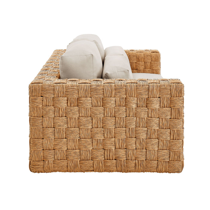 Thames  Outdoor Patio Wicker Rattan Loveseat - view 8