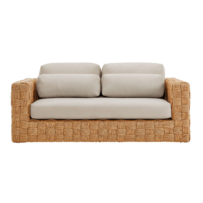 Thames  Outdoor Patio Wicker Rattan Loveseat - view 7