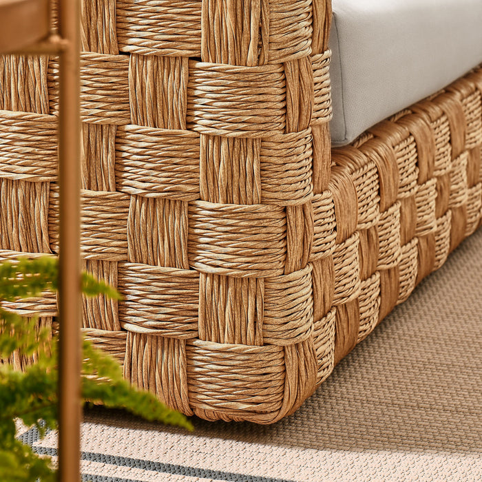 Thames  Outdoor Patio Wicker Rattan Loveseat - view 5