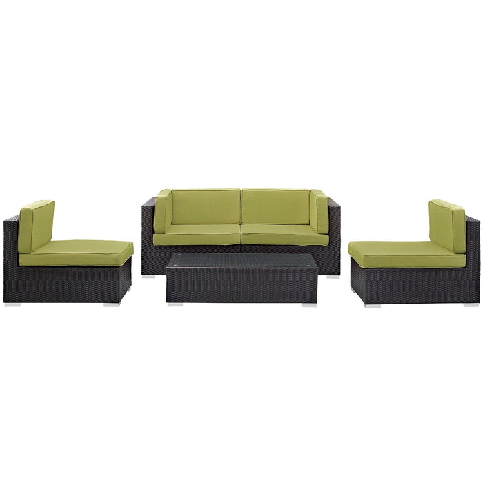 Camfora 5 Piece Outdoor Patio Sectional Set by Modway - detail close-up