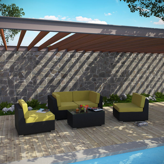 Camfora 5 Piece Outdoor Patio Sectional Set by Modway - side view