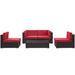 Camfora 5 Piece Outdoor Patio Sectional Set by Modway - specifications diagram