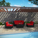 Camfora 5 Piece Outdoor Patio Sectional Set by Modway - back view