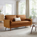 Kellan Vegan Leather Sofa Walnut Tan