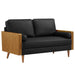 Kellan Vegan Leather Loveseat - top view