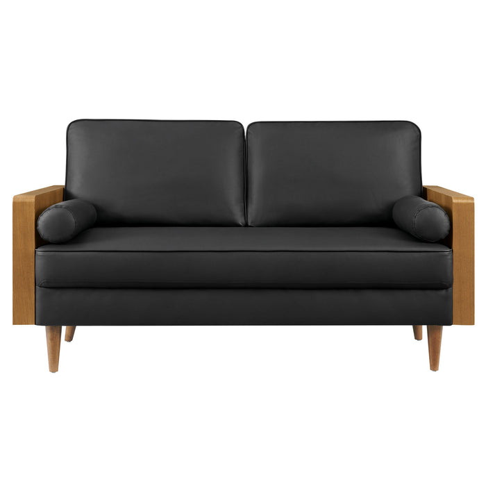 Kellan Vegan Leather Loveseat - specifications diagram