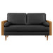 Kellan Vegan Leather Loveseat - specifications diagram