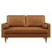 Kellan Vegan Leather Loveseat - product label