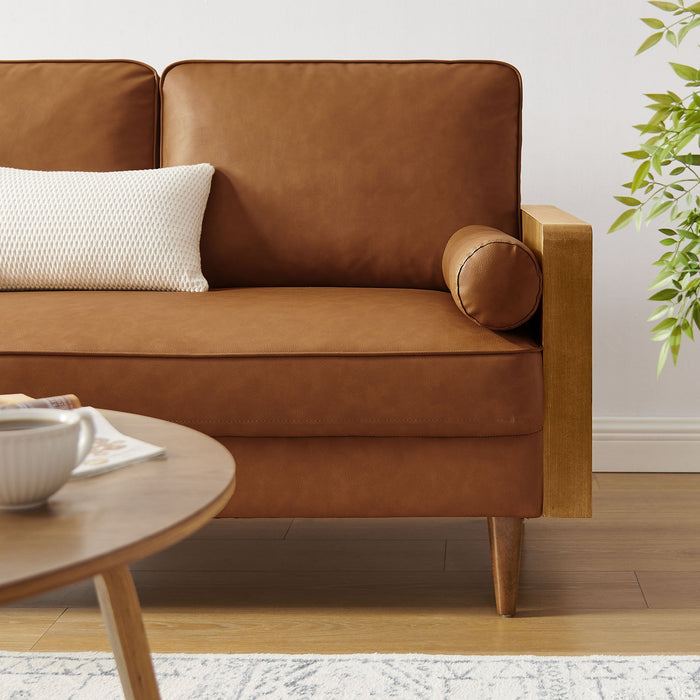 Kellan Vegan Leather Loveseat - view 18