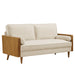 Kellan Performance Velvet Sofa Walnut Alabaster