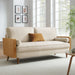 Kellan Performance Velvet Sofa Walnut Alabaster
