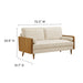 Kellan Performance Velvet Sofa Walnut Alabaster