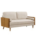 Kellan Performance Velvet Sofa Walnut Almond