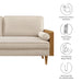 Kellan Performance Velvet Sofa Walnut Almond