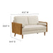 Kellan Performance Velvet Loveseat - interior view