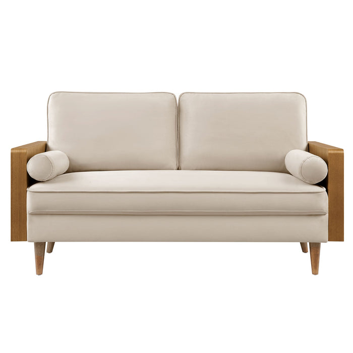 Kellan Performance Velvet Loveseat - specifications diagram