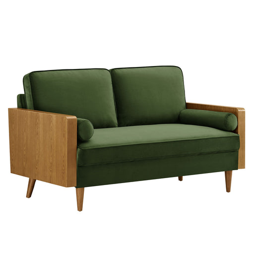 Kellan Performance Velvet Loveseat - front view