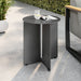 Tecton Outdoor Patio Aluminum Side Table Charcoal