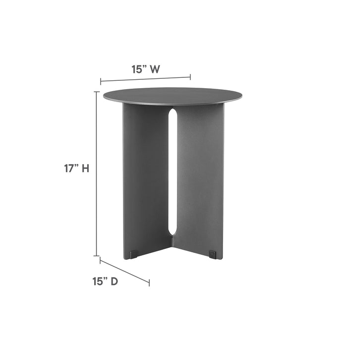 Tecton Outdoor Patio Aluminum Side Table Charcoal