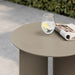 Tecton Outdoor Patio Aluminum Side Table Khaki