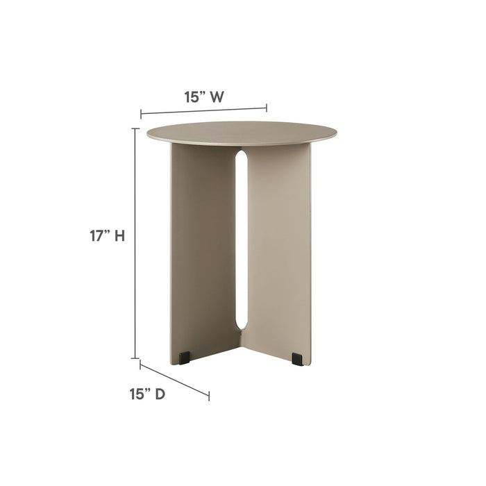 Tecton Outdoor Patio Aluminum Side Table Khaki