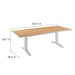 Gavelston 91" Outdoor Patio Aluminum Dining Table Natural White