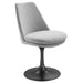 Lippa Swivel Dining Upholstered Side Chair Black Light Gray
