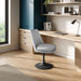 Lippa Swivel Dining Upholstered Side Chair Black Light Gray