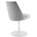 Lippa Swivel Dining Upholstered Side Chair White Light Gray